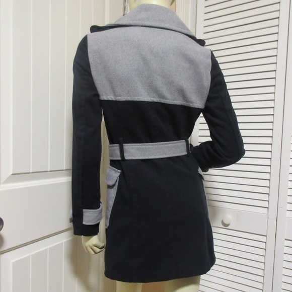 Yoki Womens Peacoat Coat Double-Breasted Jacket S Navy Blue Preppy Academia Chic - Picture 6 of 8